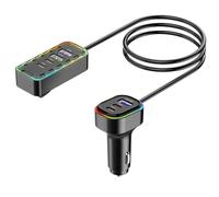 Adattatore Per Presa Per Auto - Caricatore Da Auto Plug and Adattatore Per Auto A Porte Multiple | Adattatore Accendisigari Per Auto Resistente Al Calore con Luce LED per SUV