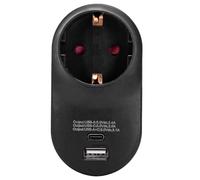 Adattatore per presa tedesca 16 A, 1:1, con porte USB e tipo C per caricare i tuoi dispositivi elettronici in modo rapido e sicuro ovunque. Porta la versatilità con te.