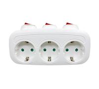 Adattatore per Prese Europee - Adattatore Spina Europea | Multipresa 3 Porte Convertitore Internazionale di Estensione per Caricamento in Soggiorno Cucina Camera Casa Vacanze Turista