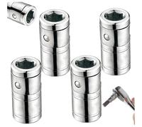 Adattatore per punta esagonale da 1/4 quadro a 1/4, adattatore per presa/acciaio da pezzi, punta da trapano portatile riutilizzabile per cacciavite, presa, trapano a gradini, supporto