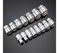 Adattatore per punte a specchio a 12 punti, attacco da 3/8", per sistemi di chiavi a cricchetto Torx e compatibilità con estensione scanalata (18 mm)