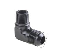 Adattatore per raccordo carburante con raccordo maschio svasato da 90 gradi universale in ALLUMINIO AN6 AN8 6AN 8AN 10AN a 1/8 1/4 NPT(AN8-3 8)