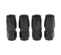 Adattatore per raccordo per tubo flessibile girevole diritto universale AN6 in alluminio 0 gradi modifica auto nero per olio combustibile acqua fluido aeronautico