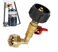 Adattatore Per Ricarica Propano Da 500 G - con Valvola e Riduttore Compatto - Adattatore per Trasferimento Bombole da 450 Grammi,per Grigliate Campeggio Escursioni Cottura all'Aperto Feste