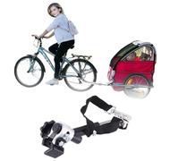Adattatore per rimorchio per bicicletta, gancio di traino, reggisella per bicicletta, in lega di alluminio, per rimorchi per bambini, rimorchio per cani