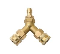 Adattatore per rondella ad alta pressione Connettore rapido Adattatore triplo Splitter Rondella da 3/8 "Connessione rapida Accoppiatore rapido Tubo di grado industriale Tripla per lavaggio auto