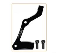 Adattatore per rotore freno a disco anteriore e posteriore IS Mount 180/203 mm, convertitore pinza in lega di alluminio aeronautico, compatibile con Shimano, nero e verde, per mountain road (E nero)