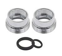 Adattatore per rubinetto, 2 pezzi, connettore aeratore in metallo massiccio, connettore per rubinetto da cucina, per depuratore d'acqua (da 16 mm femmina a maschio 22 mm)