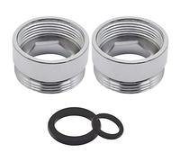 Adattatore per rubinetto, 2 pezzi, connettore aeratore in metallo massiccio, connettore per rubinetto da cucina, per depuratore d'acqua (da 20 mm femmina a maschio 22 mm)