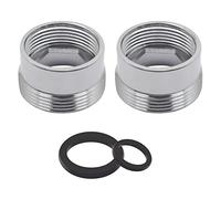 Adattatore per rubinetto, 2 pezzi, connettore aeratore in metallo massiccio, connettore per rubinetto da cucina, per depuratore d'acqua (da 18 mm femmina a maschio 22 mm)