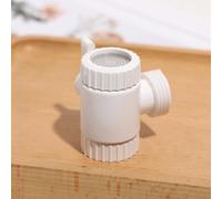 Adattatore per rubinetto a doppia uscita, splitter d'acqua in plastica per soffione doccia e lavandino, connettore bianco a due vie con design per una facile installazione per deviatore per tubo da