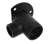 Adattatore per Rubinetto Doccia a Parete Nero 25mm 20mm in Rame | Staffa di Montaggio Inclusa, Installazione Fai senza Muratura, per Rubinetti Doccia Esposti e Vasche Piedini