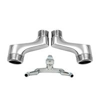 Adattatore per rubinetto doccia regolabile, connettore per rubinetto a parete, adattatore per valvola miscelatrice ad angolo esteso per una facile installazione e un flusso d'acqua migliorato