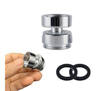 Adattatore per rubinetto girevole a 360 gradi, 20 mm femmina a 22 mm maschio in ottone filettatura rubinetto adattatore connettore aeratore (2 pezzi)