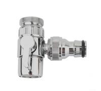 Adattatore per rubinetto in zinco rame 1 a 2 vie Splitter | Interruttori on-off indipendenti, flusso a doppio controllo, gestione dell'acqua flessibile, uso dell'orto della cucina
