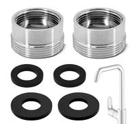 Adattatore per rubinetto M18 a M22, per cucina e irrigazione giardino, con 5 guarnizioni per accessori