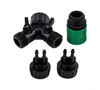 Adattatore per rubinetto per irrigazione a goccia con distribuzione a 4 vie per tubi da 1/4 di pollice per servire per attività di irrigazione di piante da giardino bonsai e serra
