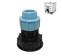 Adattatore per rubinetto per serbatoio d'acqua IBC, raccordo rapido per tubo per serbatoi IBC, adattatore di scarico per barile, ingresso S60x6 con filettatura grossolana (25 mm, uscita a forma di I)