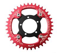 Adattatore per ruota dentata 104BCD per motore Bafang 01/02, corona dentata in lega di alluminio con viti di fissaggio, per bicicletta elettrica, ricambio robusto per aggiornamento bici (rosso 38T)