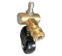 Adattatore per ruota girevole per idropulitrice - Connessione rapida da 0,64 cm anticorrosione - Accessorio per ruota detergente per telaio, per tecnici proprietari di camper garage