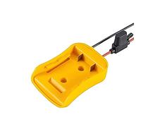 Adattatore per ruota motrice per Dewalt 14,4 V/18 V/20 V Morsetti per cavi per batterie agli ioni di litio, porta CC e lampada da lavoro a LED, doppio caricatore USB, connettore di alimentazione (A)