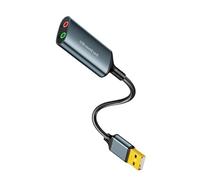 Adattatore per scheda audio esterna USB 2.0 a microfono uditivo da 3,5 mm per cuffie uditive del PC portatile