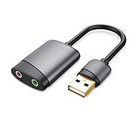 Adattatore per scheda audio USB Adattatore esterno Convertitore di schede audio stereo Microfono da 3,5 mm per laptop desktop