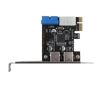 Adattatore per scheda di espansione PCIE a USB 3.0 con velocità di trasferimento veloce di 5 Gbps Slot PCI-E x1/ x4/ x8/ x16 compatibili per sistemi operativi 2 porte USB 3.0 80 g