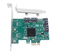 Adattatore per scheda di espansione PCIE da PCI Express X1 a controller SATA3.0 a 4 porte 88SE9215 Chip E PCI-E 3 Multiplier