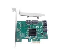 Adattatore per Scheda di Espansione PCIE PCI Express X1 A Controller SATA3.0 A 4 Porte Chip 88SE9215 PCI e PCI-e 3 Moltiplicatore