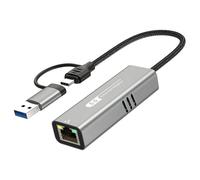Adattatore per Scheda di Rete Cablata USB 3.0+Type-C A 5G Adattatore di Ret1351