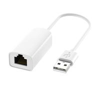 Adattatore per scheda di rete USB 2.0 a RJ45 per PC portatile Win 7 8 10 bianco