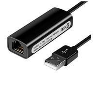 Adattatore per scheda di rete USB 2.0 a RJ45 per PC portatile Win 7 8 10 nero