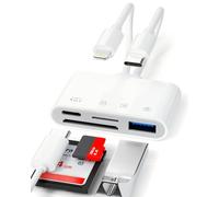 Adattatore per scheda SD per iPhone 4 in 2, connettore Lightning + USB C a lettore di schede SD/TF - USB OTG adattatore per iPhone lettore di schede TF/SD USB C per i-Phone 13/14/15/16/17