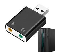 Adattatore Per Scheda USB, Scheda Audio USB Per PC | Adattatore Per Scheda Audio Esterno USB Da 3,5 Mm | Dispositivo Per Scheda USB Plug And Play, Scheda Audio USB Adattatore Per Scheda Audio US