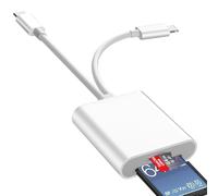 Adattatore per schede SD, 2 in 2 Adattatore da Micro SD/TF, Lettore di schede SD per iPhone, Lettore Schede Memoria per iPhone 15, Mac, iPad Pro Air 2020/2021, Galaxy S21/S22/S23, Xiaomi