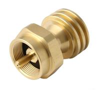 Adattatore per serbatoio di gas in ottone massiccio per barbecue, stufe da campeggio e stufe - Convertitore cilindro da 0,5 kg a 9,1 kg con filettatura ACME maschio e POL femmina