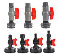 Adattatore per serbatoio IBC filettatura grossa S60X6 con ugello a connessione rapida per uso acquario e giardino (G)