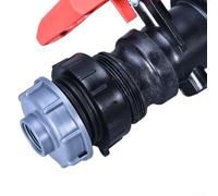 Adattatore per serbatoio IBC per valvola Schutz compatibile con connettori per serbatoi da giardino, struttura in plastica, tappo IBC da 62 mm a 60 mm, adatto per barili da tonnellata e tubi esterni