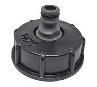 Adattatore per serbatoio IBC, tappo per tubo dell'acqua, misura standard, valvola a filettatura grossa da 5 cm, controllo del flusso fine, in plastica