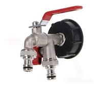 Adattatore per serbatoio - S60X6 a rubinetto da giardino in ottone con raccordo per tubo da 1,3 cm manico rosso per un facile drenaggio - perfetto per trasferimento di olio, carburante, acqua e