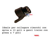 ADATTATORE PER SPINA RIMORCHIO 13 POLI E PRESA GANCIO 7 POLI - 309885
