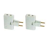 Adattatore per spina UE 2x girevole, prolunga per presa girevole 3 in 1, mini adattatore per presa a 180 gradi