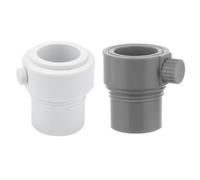 Adattatore per stabilizzatore per ombrellone Piscina per 1.5 Pollici, Accessorio Anti-Oscillazione in ABS UV per Manicotti Filettati Singoli da Esterno(White+Gray)