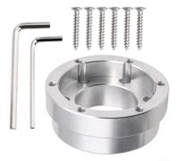 Adattatore per supporto del volante, regolazione dell'altezza di 70 mm per montaggio PCD, accessorio per giochi di corse, posizione di guida ergonomica, per Logitech G29/G920/G923 (argento)