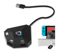 Adattatore per tastiera e mouse Convertitore indicatore LED per connessione USB cablata NS per PS4 / per Xbox One/per Xbox 360/ per Switch lite Mappatura personalizzata Funzione pulsante di reset