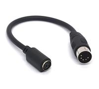 Adattatore per tastiera PS/2 a AT da 6 pin mini DIN maschio a 5 pin MIDI femmina, 5 maschio a 6 femmine.