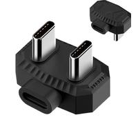 Adattatore per telefono di tipo C Lavalier, adattatore per telefono Lavalier per telefono | Adattatore per telefono lavalier tipo C a doppio maschio | Convertitore a clip nero per smartphone, ta