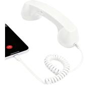 Adattatore per telefono retrò di tipo C - Combinato telefonico classico con microfono per smartphone, convertitore di telefono cellulare vintage linea fissa per ufficio, viaggi, camera da , sal
