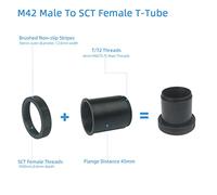 Adattatore per Telescopio Mtlavishness in Lega di Alluminio con Attacco T2 Compatibile con Fotocamere Mirrorless FX Ottimo per Osservare e Fotografare Corpi Celesti Nebulose e Gala